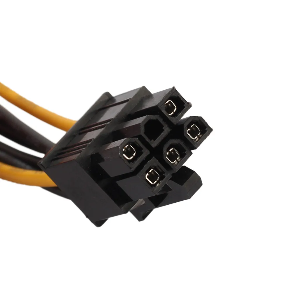 Dual 4 Pin To 6 Pin PCI-E Express Converter Adapter Power Cable Wire (4)
