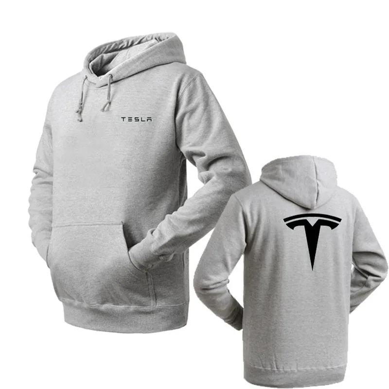 Толстовка с логотипом Tesla пуловер капюшоном толстовка унисекс новая мода |
