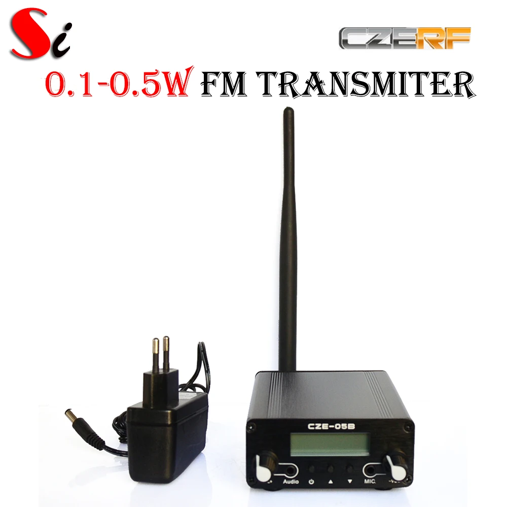 

CZE-05B 0.1W/ 0.5W FM transmitter stereo pll radio broadcast Rubber Ant PS Kit