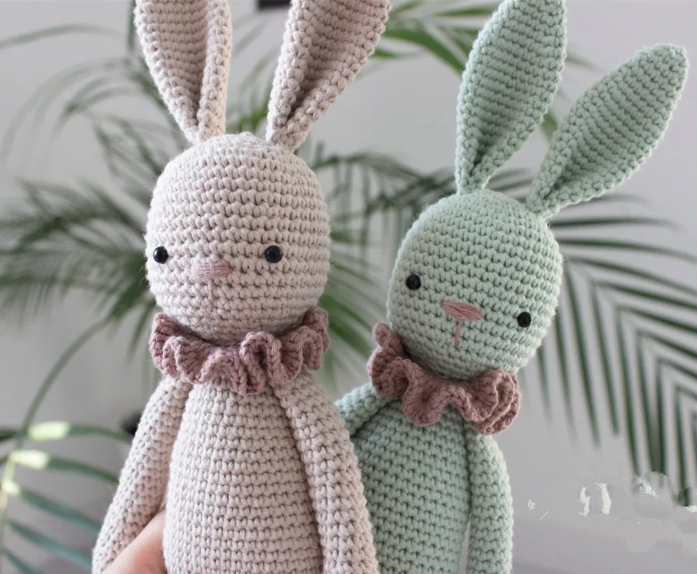 Вязаные игрушки кроше кукла амигуруми милый кролик Номер модели TS041327|Мягкие