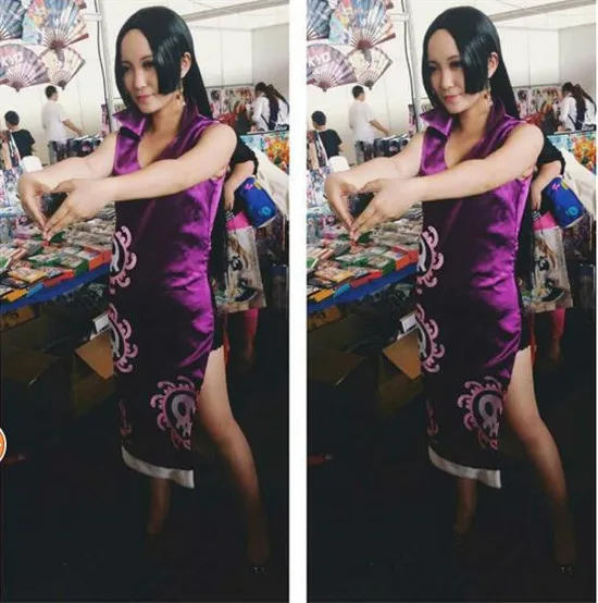 

One Piece Boa Hancock Purple Custom Cosplay Dress Costume