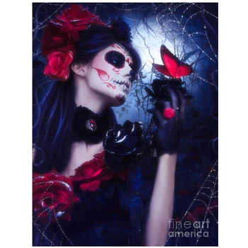 

5D Diamond Embroidery "Day of the Dead" DIY Diamond Painting cross stitch Full Square/Round Mosaic Drill Halloween gift YG473