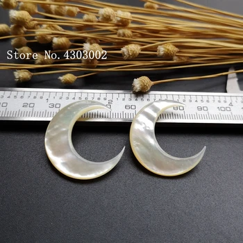 

30pcs/lot 30mm Wholesale White Natural Moon Cabochon Mother of Pearl shell for DIY Jewelry Moon MOP Pearl shell for Necklace