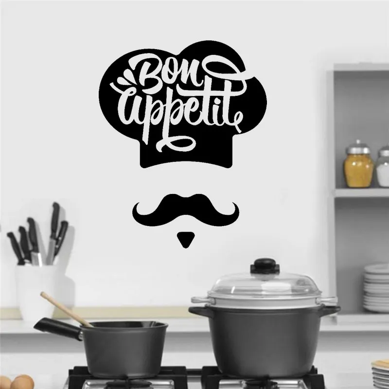 Factory Direct Bon Appetite Chef Cook Kitchen Wall Stickers Vinyl Home Decor Restaurant Dining Hall Decal Removable Mural 3157 Factory Direct Bon Appetite Chef Cook Kitchen Wall Stickers Vinyl Home Decor Restaurant Dining Hall Decal Removable Mural 3157