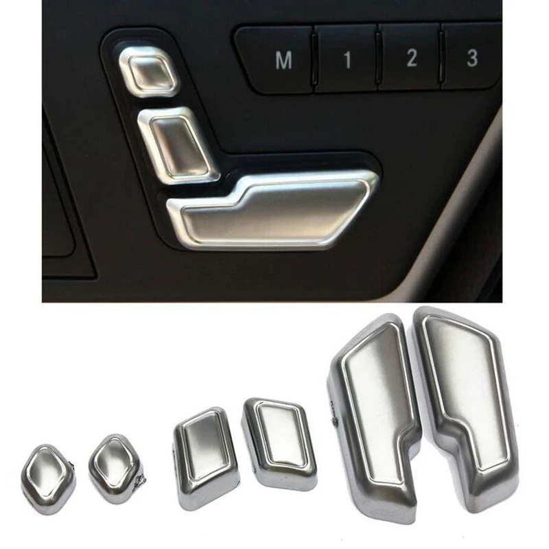 

AUDEW Chrome Seat Adjust Button Switch Cover for Mercedes-Benz E- EW212 w218 CLS X166 GL Class Door Adjustment Button Styling