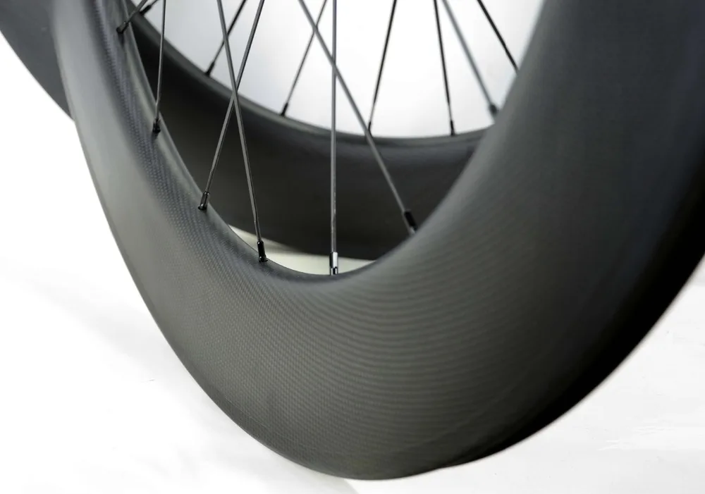 Sale 700C 88mm depth carbon wheels 25mm width clincher/Tubular Road  bike full carbon fiber wheelset  3K matte finish U-shape rim 5