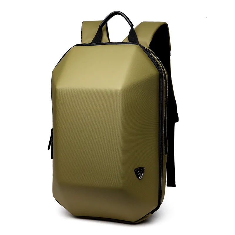 Brand Men Hard Shell Backpack Anti Theft Travel Creative Alien Casual Laptop Waterproof Back Pack Teenage School Bags Boy OZUKO - Цвет: Армейский зеленый