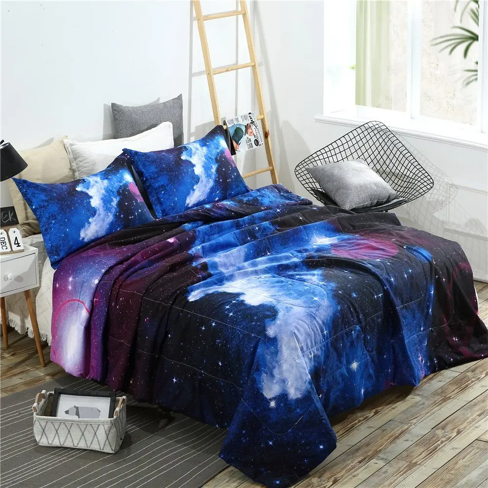 

Galaxy Down Alternative 3 Pieces Comforter set with 2 Matching Pillow Shams All Season Bed Quilt/Coverlet