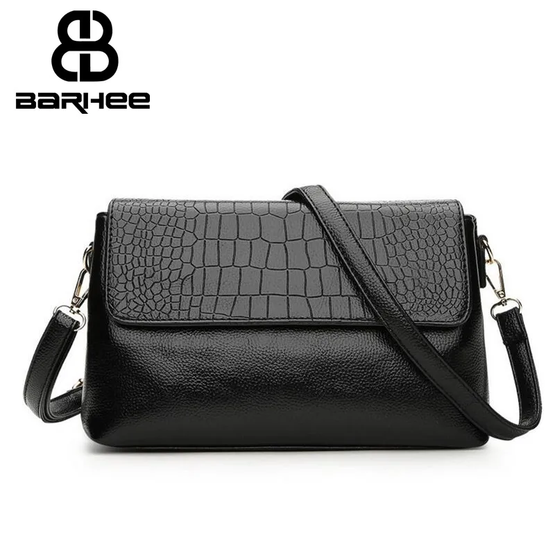 

BARHEE New Stone Pattern PU Leather Women Messenger Bag Crossbody Shoulder Bags for Girls Luxury Design Alligator Handbag Female