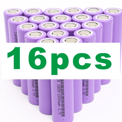 8-40Pcs 18650 Battery 2600mAh li ion 3.7V 18650 5C discharge Power battery for E-cigarettes, electric drills for electric cars - Цвет: 16PCS