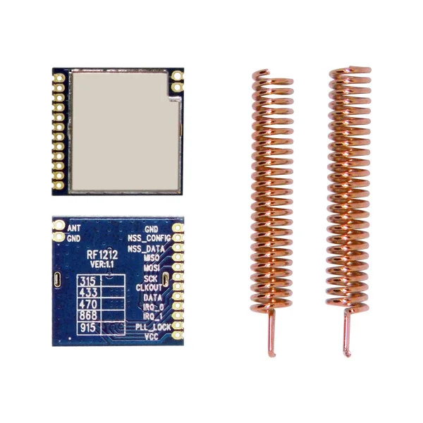 

2pcs/lot Ultra-Low-Power RF module RF1212 high sensitivity SPI FSK 433MHz 470MHz SX1212 embedded small RF transceiver module