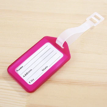 

PVC Travel Luggage Bag Tag Address ID Label Suitcase Baggage Tags