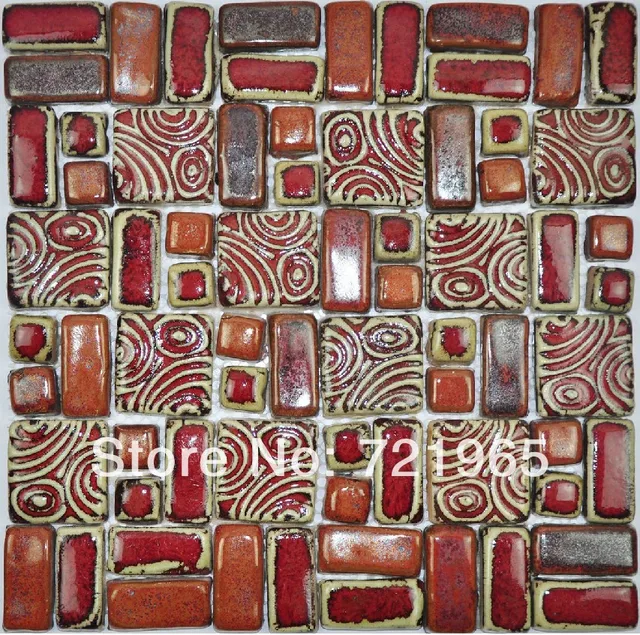 Hand Craft Red Porcelain Mosaic Tiles Backsplash Kitchen Wall Tile Hand Craft Red Porcelain Mosaic Tiles Backsplash Kitchen Wall Tile Pcmt078 Ceramic Bathroom Mosaics