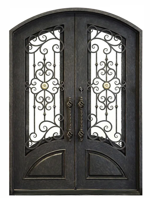 Custom 72" x96"wrought iron doors front doors iron entry doors hench d2
