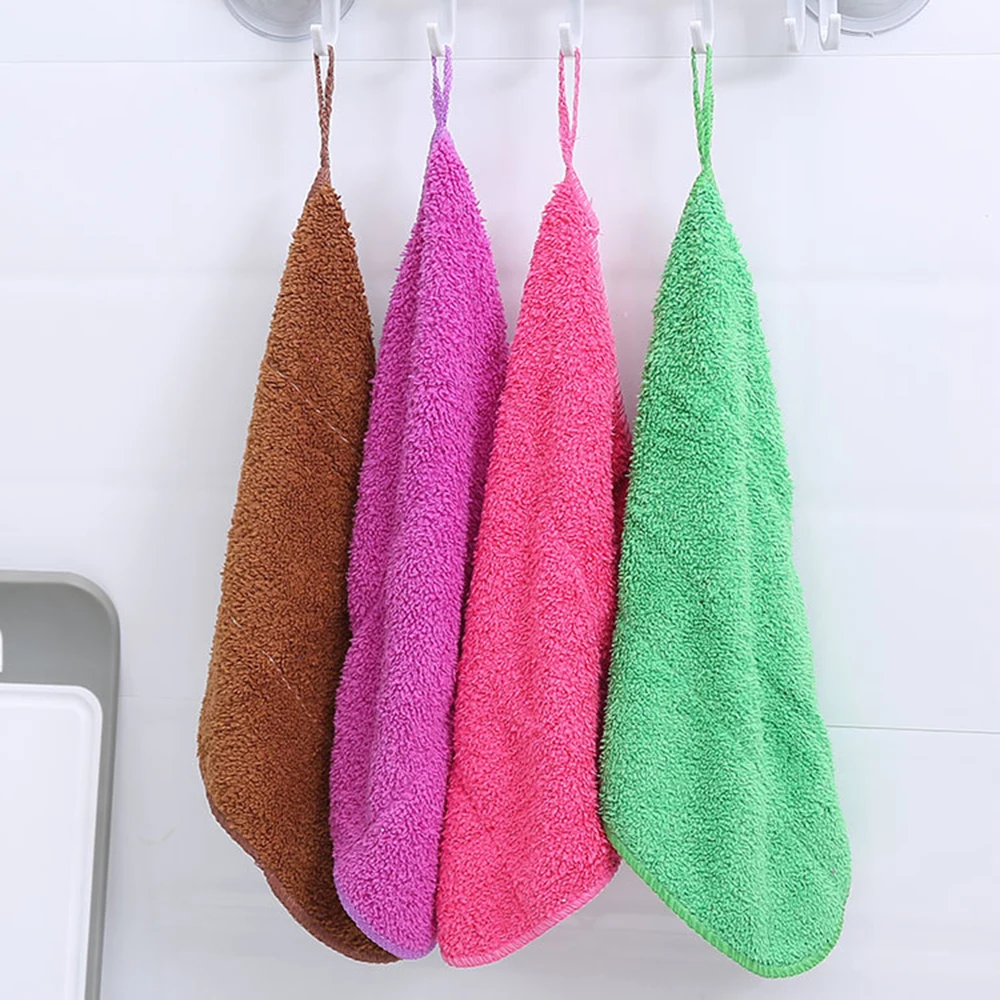 

Super Absorbent Clean Cloth Cleaning Wiping Rag Dish Towel Home Kitchen Towel Sink Wipe Coral Fleece Cleaning Towels