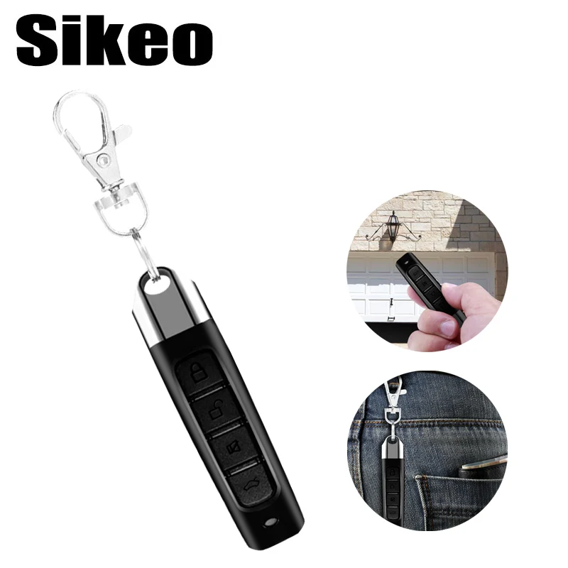 

4 Buttons Garage Gate Door Remote Key 433MHZ Auto Pair Copy Remote Garage Door Opener Remote Control Duplicator