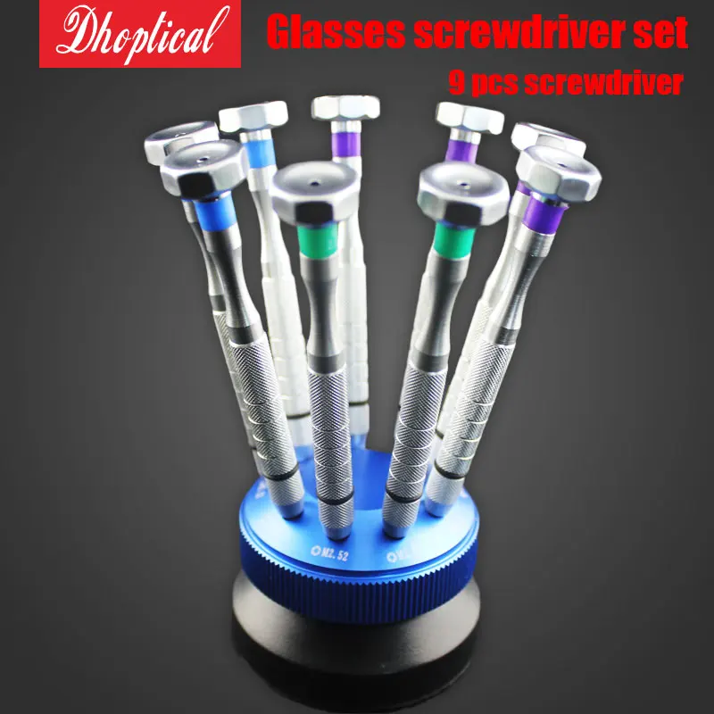 free shipping glasses screwdriver set 9pcs screwdriver glasses watch