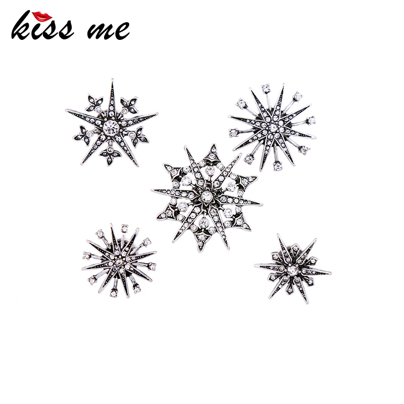 Kissme 5 шт./компл. с геометрическим принтом Снежинка звезда украшением в виде
