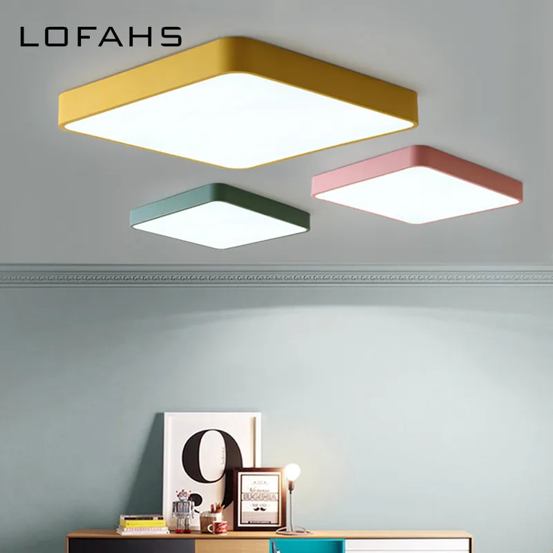 

LOFAHS Modern LED ceiling light squar simple Colorful fixtures study dining room balcony bedroom living room ceiling lamp LM-655