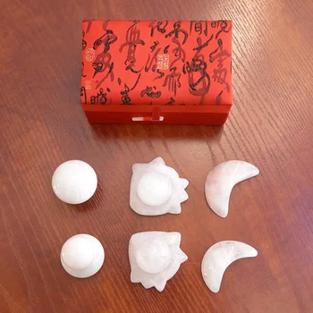 

Wholesale and retail Massage Tool powder crystal Guasha Beauty Kit Simming Arm Leg V Facial Plate 8pieces/set