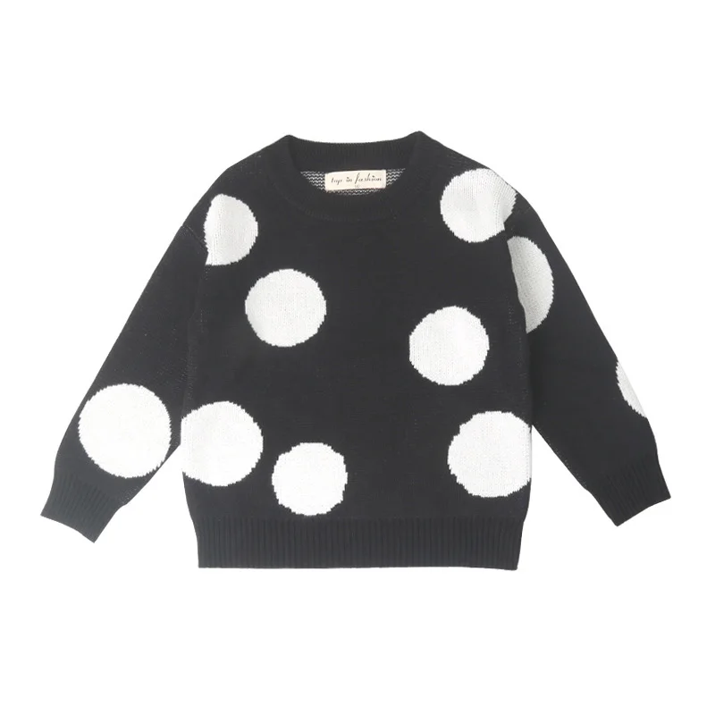 Children Baby Girls Dot Sweater Boys Autumn Winter Girls Kids Girls Boys Sweater Clothes 1-6 years