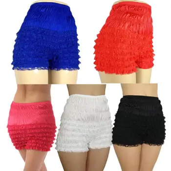 

Women Lace Layers Safe Shorts Pants Leggings Seamless Basic Plain Underwear