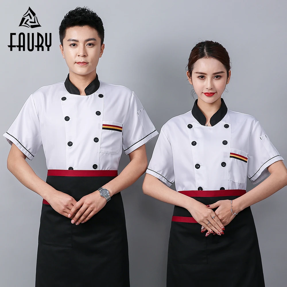 Hot Sale Chef Jacket Summer Breathable Mesh Chef Shirt Hotel Kitchen Restaurant Uniform Cook Barbers Work Clothes Wholesale photo