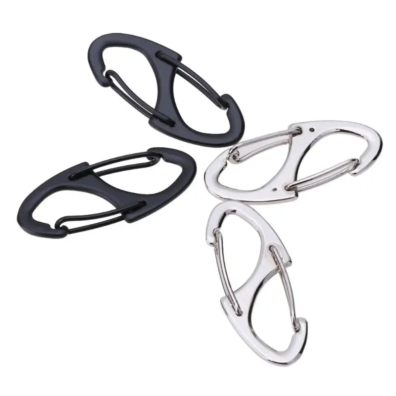 4PCS/Set 8 Shape Carabiner 15kg /33lb tensile force Camping Survival Climbing S-biner Carabiner Buckle Clip Hook 4.1*1.8cm/4g 4PCS/Set 8 Shape Carabiner 15kg /33lb tensile force Camping Survival Climbing S-biner Carabiner Buckle Clip Hook 4.1*1.8cm/4g