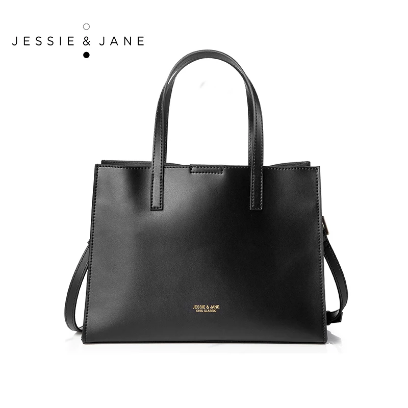 JESSIE&JANE New Style Classic All-match Women Split Leather Handbags Simple Shoulder Bags Crossbody Bags Top-Handle Bags 1370