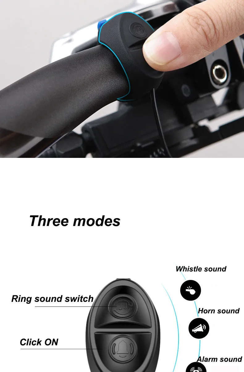 Новые обновленные велосипедные звонки водонепроницаемый 120dB Электронный велосипед рога колокольчики для города Велоспорт езда Аудио Сигнализация через usb зарядка