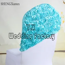 Красивая атласная Розетка лайкра спандекс стул крышка \ накидка для стула для стул для свадебного банкета крышка