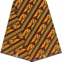 Африканская восковая печатная ткань Африканская настоящая восковая печать 6 ярдов хлопок ткань Анкара ткань для лоскутного HH-B116