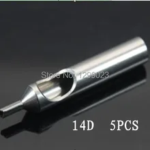 5 шт. наконечники из нержавеющей стали Ручка Нержавеющая новые часы нержавеющая сталь Алмазная 3D, 5D, 7D, 9D, 11D, 14D, 18 dtips для трубки для захвата татуировки T-5