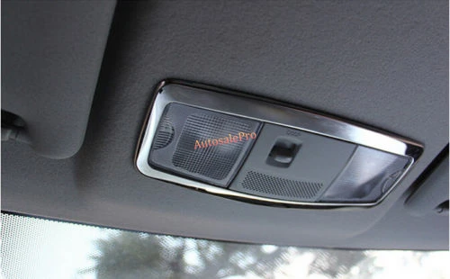 Chrome font b Interior b font Front SunRoof Map Light Frame Cover Trim For Mitsubishi ASX