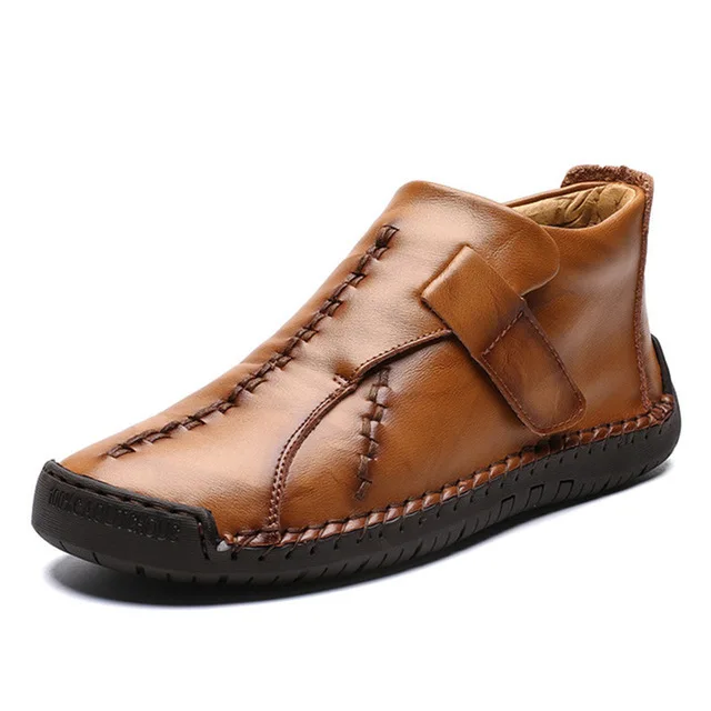 MIXIDELAI/Новинка; модные мужские ботинки; высококачественные зимние ботильоны из спилка; теплая зимняя обувь на меху с плюшевой подкладкой; большие размеры 38-48 - Цвет: yellow brown
