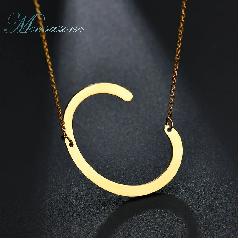 MENSAZONE Fashion Simple Letter C Necklaces Pendants Necklace Gold