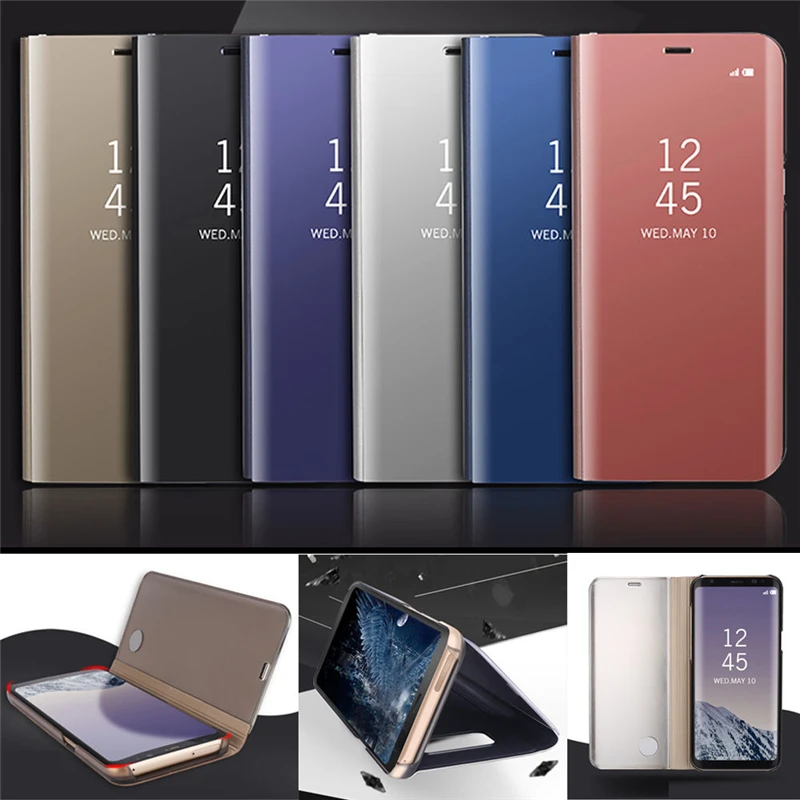 Smart Flip Case For Samsung Galaxy S6 S7 Edge S8 S9 J2 J4 J6 J8 A6 A8 Plus A7 A9 2018 A5 J3 J5 J7 Neo Core 2017 Grand Prime Case 11