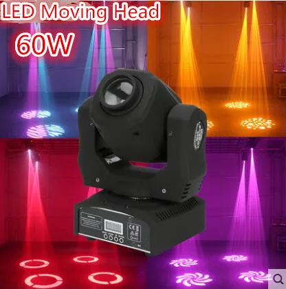 

LED 60W spots Light DMX Stage Spot Moving 9/11 Channels dj 8 gobos effect stage lights Mini LED Moving Head
