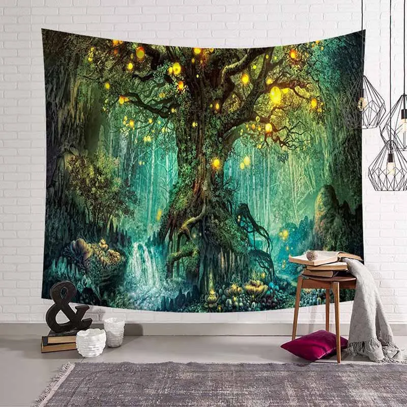 

Magical Wishing Trees 3D Print Tapestry Wall Hanging Psychedelic Decorative Bohemian Hippie Wall Carpet Art Bed Sheet Sofa Throw