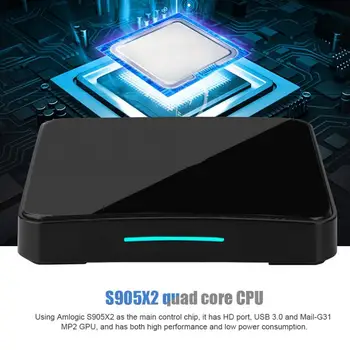 

Smart Tv Set Box Tv KM3 S905X2 4+64G Dual WiFi+BT TV Set Top Box STB For Android 9.0 Voice Control EU Plug 110-240V Smart