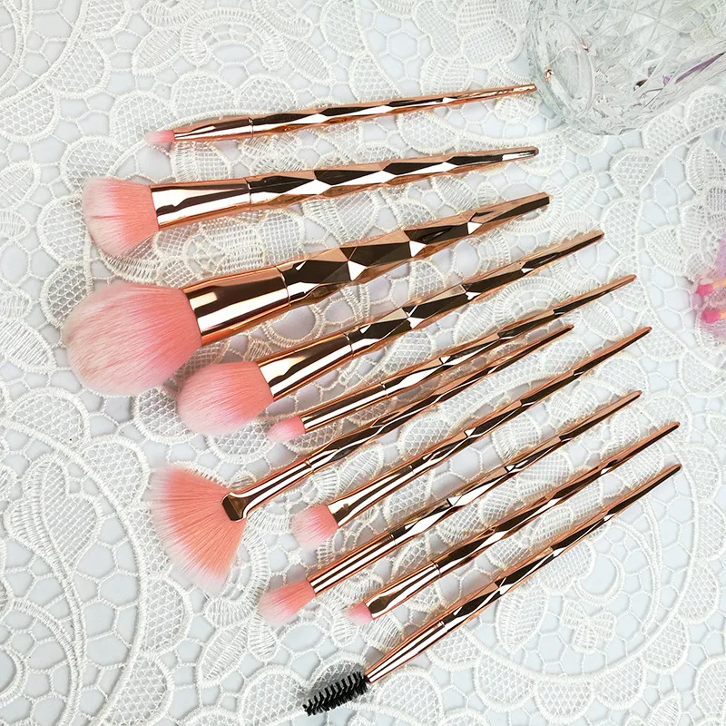 colorful makeup brushes