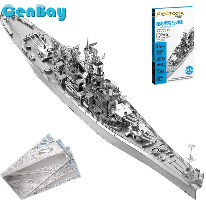 Piececool 2018 новые 3D металлические пазлы &quotUSS MISSOURI Battleship&quot наборы моделей DIY Забавные