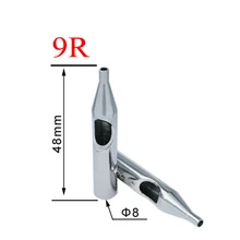50 шт Размеры 9RT татуировки наконечники из нержавеющей стали колпачки для татуажа наконечники для игл
