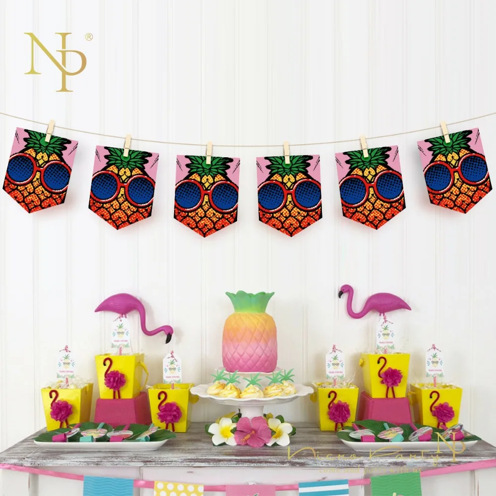 Nicro Cute Fruit Photo Frame Banner First Happy Birthday Party Decor Decoration Pineapple Strawberry DIY New #PG34 | Дом и сад