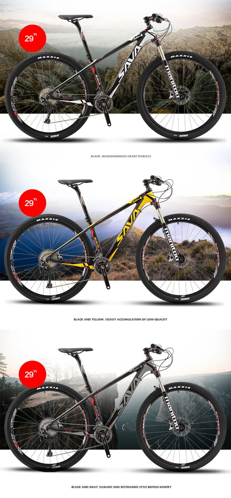 Cheap SAVA Mountain Bike 29 mtb 29 inch Carbon mountain bike mtb 29 mountain bicycle with SHIMANO DEORE XT M8000 mtb vtt homme 27.5/29 2