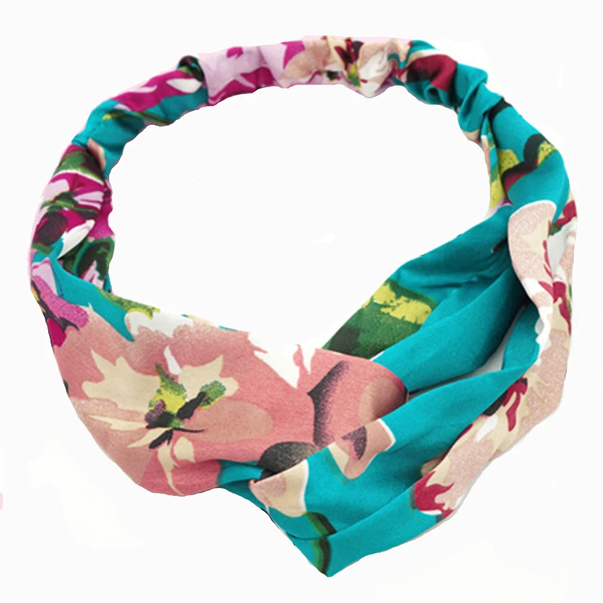 

Fashion Women Knot flower Headband Cross Turban Elastic Hair bands Headwrap Girls Hair Accessories Hair bands for Women Bandanas