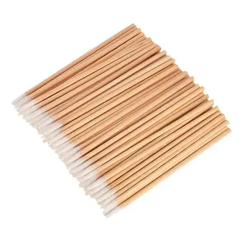 

100pcs Cotton Swab Non-linting Single Pointed Head Disposable Cotton Swab Makeup Supplies Make-up Stick for Nail Art Removal