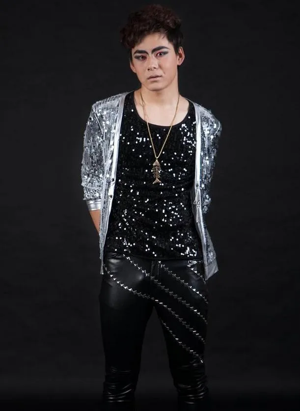 Серебряная Персонализированная мужская куртка с блестками для певицы для сцены мужская куртка рок модная одежда мужские куртки и пальто masculino Настраиваемые