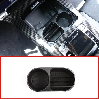

6Pcs Black Plastic Car Center Console Cup Holder Frame For Mercedes Benz A Class W177 2019 Car Accessories