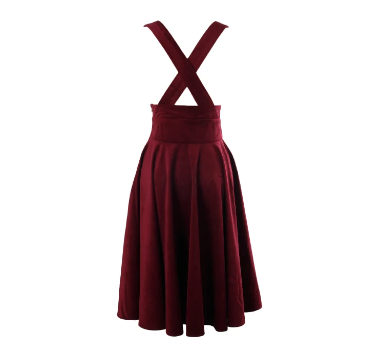 velvet skirt overalls